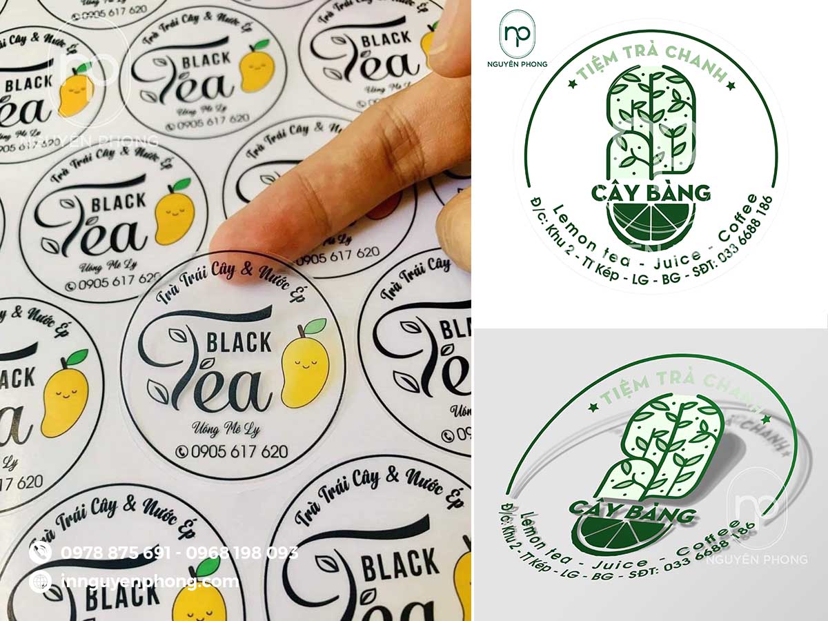 Bế demi trên mẫu tem nhãn dán trong